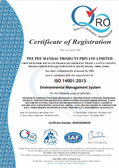 ISO 14001 Certificate